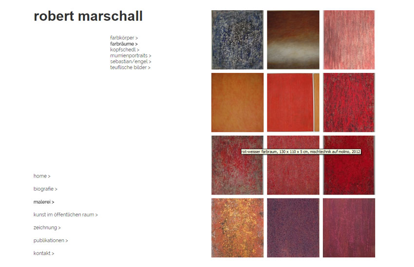 styrolart print- und webdesign - CMS künstlerwebsite Mag. Robert Marschall