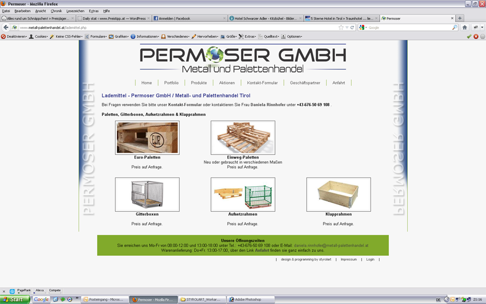 styrolart print- und webdesign - PhP Programmierung, CMS, Website Permoser gmbh, Logoerstellung
